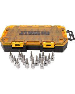 DWTDWMT73806 image(0) - DEWALT Drive Bit Socket Set, 3/8" Drive, SAE/Metric, 17-Piece