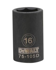 DEWALT 6 Point 1/2" Drive Impact Socket 16Mm
