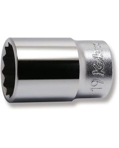 KKN3305X-19 image(0) - Ko-ken USA 3305X-19 3/8 Square Drive Socket 19 mm 12 Point Length 40 mm
