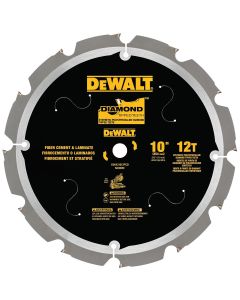 DWTDWA31012PCD image(0) - DEWALT 12T Pcd Tipped Laminate Cutting Blade, 10"