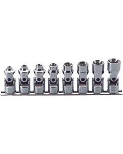 KKNRS3440T-8 image(0) - Ko-ken USA RS3440T/8 3/8 Sq. Dr. 6 Piece TORX&Acirc;&reg; Universal Socket set  E6-E20