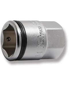 KKN3450MH-14 image(0) - Ko-ken USA 3450MH-14 3/8 Square Drive Socket 14 mm Nut Grip Length 27 mm Outer Hex 17 mm