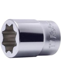 KKN4109M-17 image(0) - Ko-ken USA 4109M-17 1/2 Square Drive Socket 17 mm Double Square Length 40 mm For Lubrication service