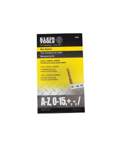 KLE56253 image(0) - Klein Tools Wire Marker Book, Black Letters, Numbers, and Symbols