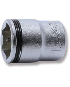 KKN3450M-15 image(0) - Ko-ken USA 3/8 Sq. Dr. Socket 15mm Nut Grip Length 27mm