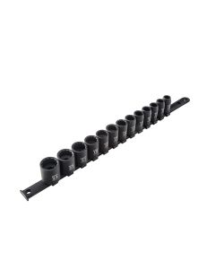 SUN2679A image(1) - SUNEX 1/2" Dr. 13pc Metric 12-Point Impact Socket Rail Set