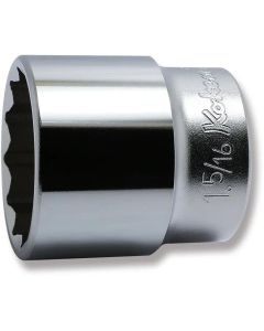 KKN4405A-1-5-16 image(0) - Ko-ken USA 4405A-1.5/16 1/2 Square Drive Socket 1.5/16 12 Point Length 47 mm