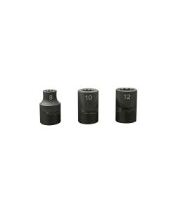 VIMV10PT100 image(0) - VIM TOOLS 3 Piece 10 Point Impact Socket Set - 3/8 Inch Drive (Includes: 8 - 10 and 12mm)