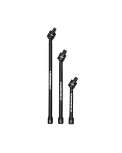KDT84453 image(0) - GEARWRENCH 3 Piece 3/8 Inch Drive X-Core Pinless Universal Joint Impact Extension Set 6 Inch, 9 Inch & 12 Inch