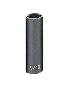 GRE1018D image(0) - Grey Pneumatic 3/8" Drive x 9/16" Deep Socket
