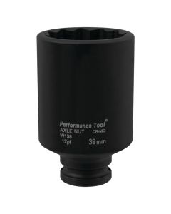 WLMW158 image(1) - Wilmar Corp. / Performance Tool 39mm 12pt Toyota Axle Nut Socket CrMo