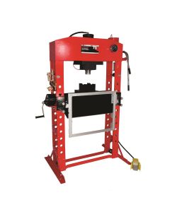 INT856ASD image(0) - American Forge & Foundry Shop Press - 75 Ton Capacity - Foot Operated Air Motor/Manual Pump W/ Hydraulic Ram - Built In Polycarbonate Press Guard - 10 pc Pin & Bearing Press Adapter Set Included - SUPER DUTY