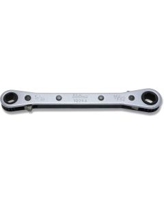 KKN102KA-5-16X11-32 image(0) - Ko-ken USA 102KA-5/16X11/32 Ratcheting Ring Wrench 5/16x11/32 6 Point Length 134 mm Reversible
