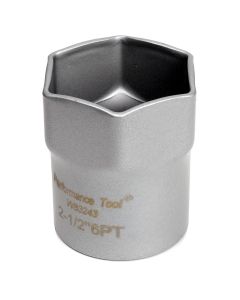 WLMW83243 image(0) - Wilmar Corp. / Performance Tool 1/2 Drive Lock Nut Socket 2-1/2"