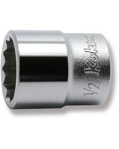 KKN2405A-1-2 image(0) - Ko-ken USA 2405A-1/2 1/4 Square Drive Socket 1/2 12 Point Length 22 mm