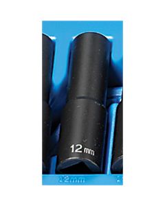GRE2112MD image(0) - Grey Pneumatic 1/2" Drive x 12mm Deep - 12 Point Socket