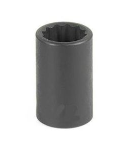 GRE1122R image(0) - Grey Pneumatic 3/8" Drive x 11/16" 12 Point Standard Socket