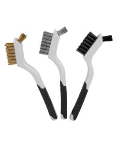 WLM1513 image(0) - Wilmar Corp. / Performance Tool 3 Piece Soft Grip Mini Brush Set