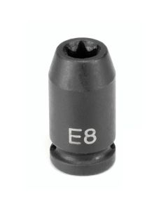 GRE912ET image(0) - Grey Pneumatic 1/4" Drive x E12 External Star Impact Socket