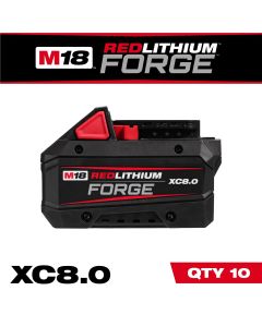 MLW48-11-1883 image(0) - Milwaukee Tool M18 REDLITHIUM FORGE XC8.0 Battery - 10 Pack