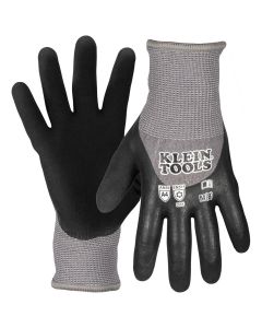 KLE60836 image(0) - Klein Tools Winter Knit Dipped Gloves, Cut Level A1, Touchscreen, Large
