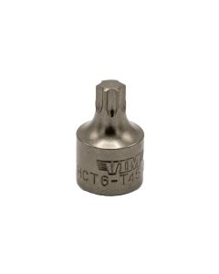 VIMHCT6-T45 image(0) - VIM Tools T45 Half Cut TORX, One Piece Impact Driver, 3/8 Inch Square Drive