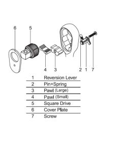 KKN3725RK-2 image(0) - Ko-ken USA 3725RK-2 Renewal Kit for 72 Tooth 3/8" Z-Series Ratchets (3725Z, ZS and 3726Z, ZS)