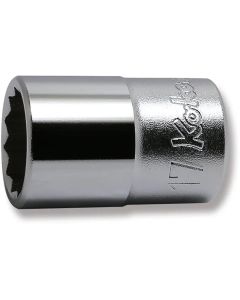 KKN4405M-17 image(0) - Ko-ken USA 4405M-17 1/2 Square Drive Socket 17 mm 12 Point Length 37 mm