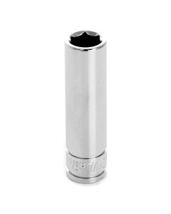 WLMW38314 image(0) - Wilmar Corp. / Performance Tool 3/8" Drive 7/16" 6pt Deep Socket