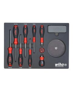 WIH91851 image(0) - WIHA Tools 45 Piece Knife Maintenance Magnetic Workstation Tray Set