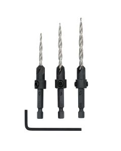 DWTDW2535 image(0) - DEWALT Countersink Drill Bit Set #6, #8, #10, 3-Piece