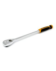 KDT81361T image(1) - GearWrench 1/2 Inch Drive 90-Tooth Long Handle Dual Material Teardrop Ratchet 16-1/2 Inch