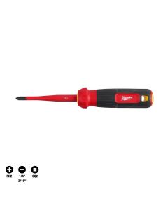 MLW48-22-2216 image(0) - Milwaukee Tool 4-in-1 1000V Insulated Slim Tip Multi-Bit Screwdriver