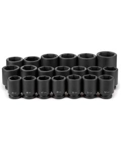 GRE9020MD image(0) - Grey Pneumatic 1" Drive 20 Piece Deep Metric Set 45mm to 75mm