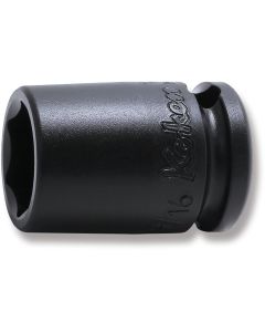 KKN13400A-9-16 image(0) - Ko-ken USA 13400A-9/16 3/8 Sq. Dr. Socket 9/16 6 point Length 32mm