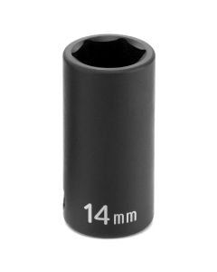 GRE1014MSD image(0) - Grey Pneumatic 3/8" Drive x 14mm Semi-Deep Socket