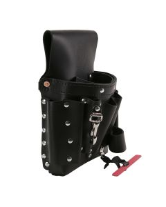KLE5164 image(0) - Klein Tools Tool Pouch Leather 8-Pockets Knife Snap