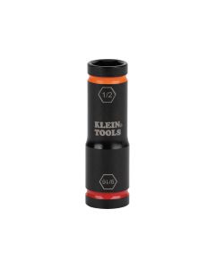 KLE66076 image(0) - Klein Tools Flip Impact Socket, 9/16 and 1/2-Inch