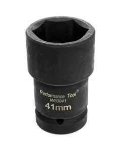 WLMW83041 image(0) - Wilmar Corp. / Performance Tool 1" Drive Budd Wheel Socket 41 mm