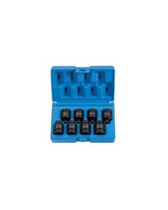 GRE1308P image(0) - Grey Pneumatic 1/2" Drive 8 Piece Pipe Plug Socket Set