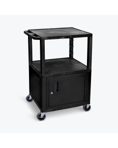 LUXWT42C2 image(0) - Luxor 42 H AV Cart - 3 Shelves and Cabinet