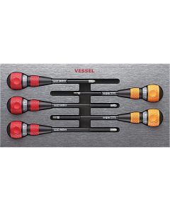 Vessel Tools 2200 Ball Ratchet Screwdriver 5pcs set in EVA FOAM