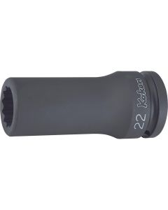 KKN16305M-16 image(0) - Ko-ken USA 16305M-16 3/4 Sq. Dr. Socket 16mm 12 point Length 100mm