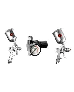 WLMM503 image(0) - Wilmar Corp. / Performance Tool 2 Piece HVLP Spray Gun Kit
