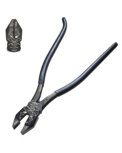 KLED20007CST1 image(0) - Klein Tools Ironworker Pliers, Heavy-Duty Cutting, 9-Inch