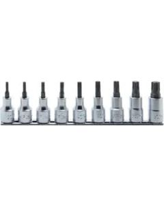 KKNRS4025-9-IP image(0) - Ko-ken USA RS4025/9-IP 1/2 Sq. Dr. Bit Socket 9 piece TORXplus® set 20IP-60IP