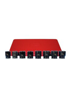 KTI34100 image(0) - K Tool International Socket Set Impact SAE 3/4 Inch Drive 8 Piece