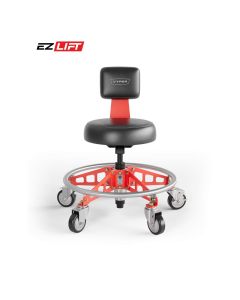 Vyper Industrial 400 lb Capacity Robust Steel Max Ez-Lift Shop Chair - Black/Red