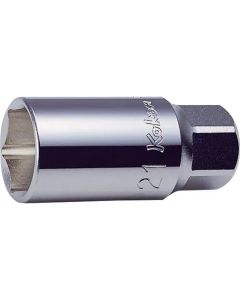 KKN4300M-21L60 image(0) - Ko-ken USA 4300M-21(L60) 1/2 Square Drive Wheel Nut Socket 21 mm 6 Point Length 60 mm