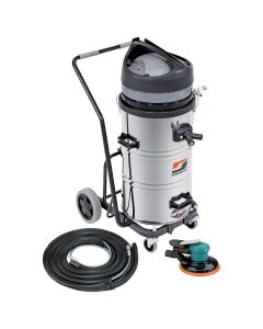 Dynabrade Mega-Raptor Vac&reg; Standard Pack Mobile Auto Vacuum System : Vacuum Kit w/6" Spirit ROS & Standard Cart, M-Class, 120v/60Hz, 15 Amp, 20 gal., Conductive